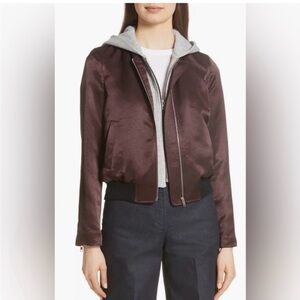 EDISON CONVERTIBLE BOMBER JACKET IN BORDEAUX GREY small